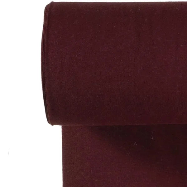 Strickbündchen weinrot 35 cm im Schlauch (Öko-Tex)