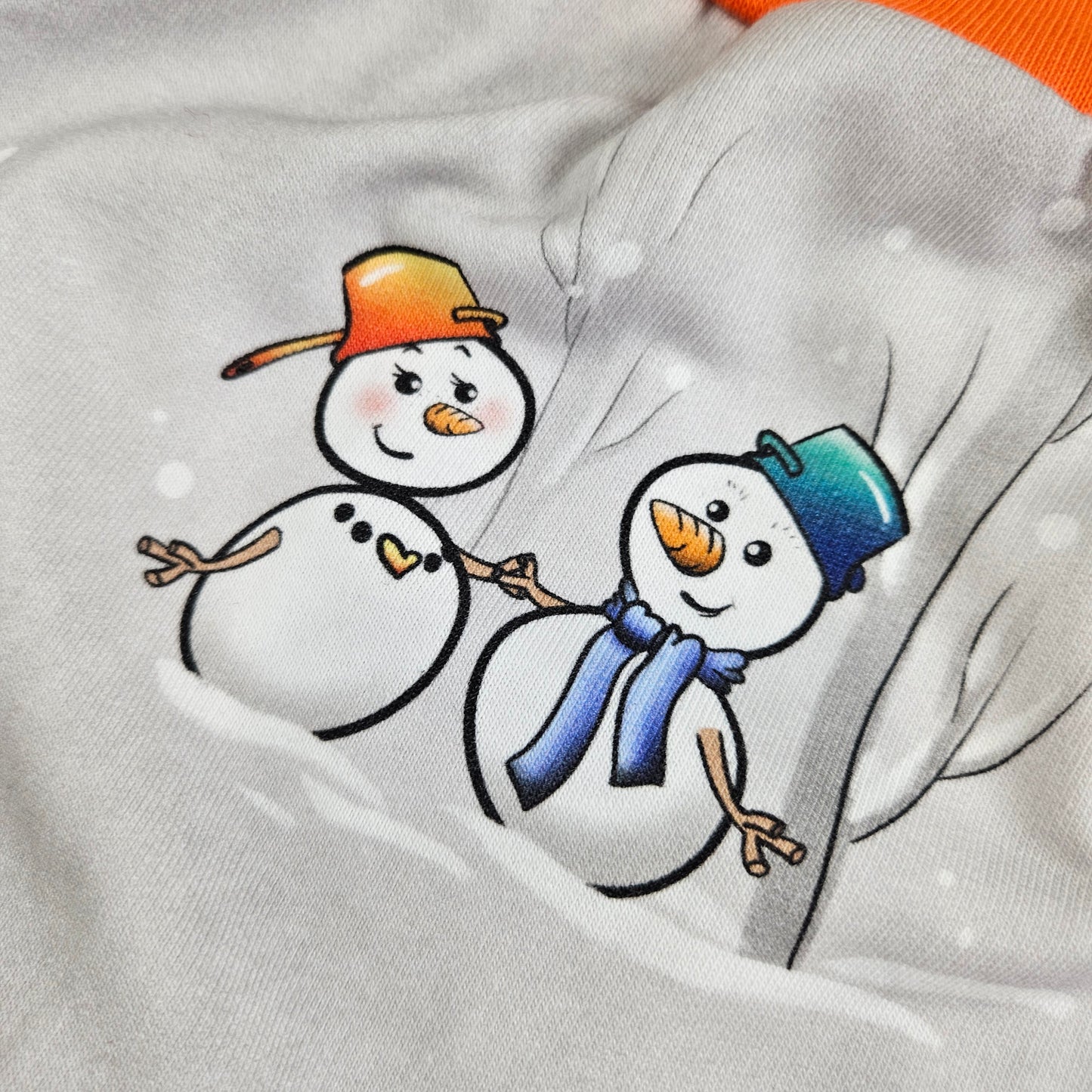 Pumphose mit Schneemann und Schneefrau