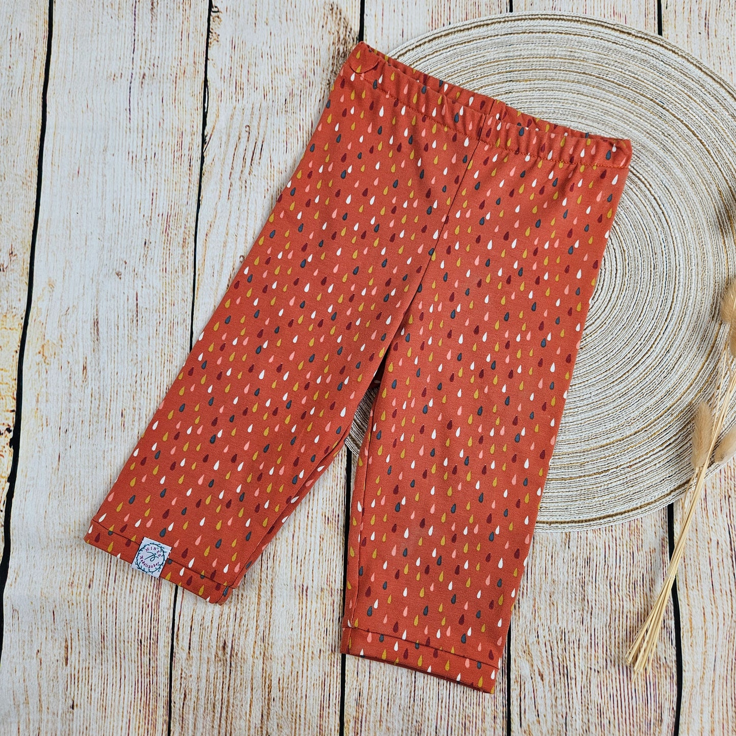 Caprihose/Radlerhose Tropfen orange