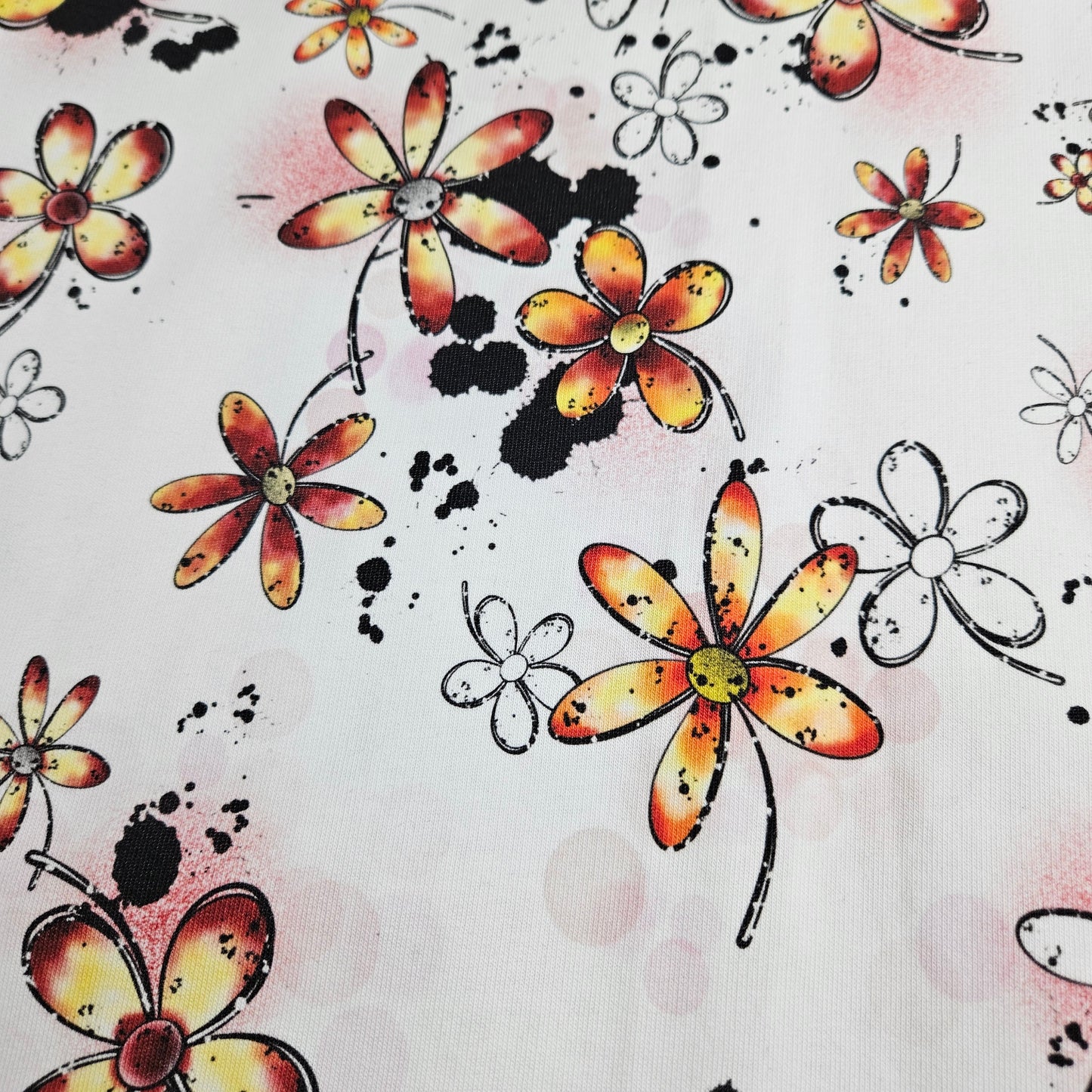Damen Basicshirt Flower Power Herbstblumen