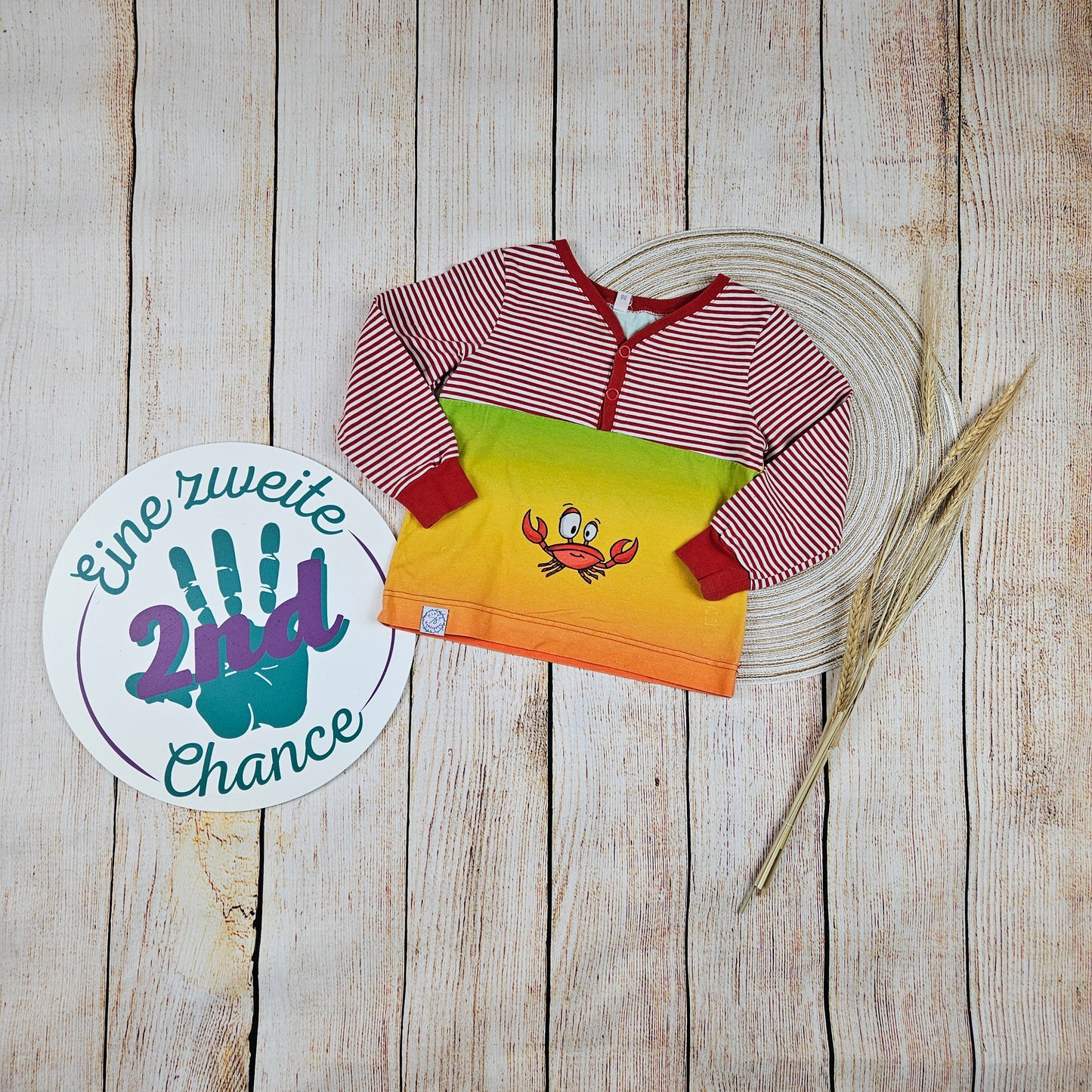 Handmade Knopfshirt Gr. 80