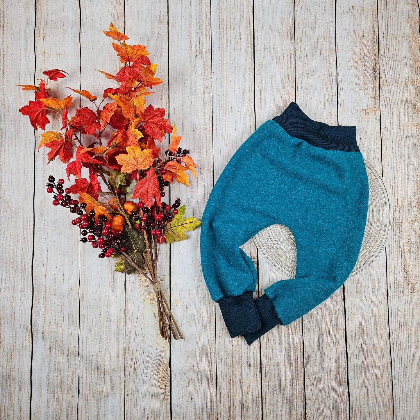 Handgemachte Walkhose aus 100% Schurwolle
