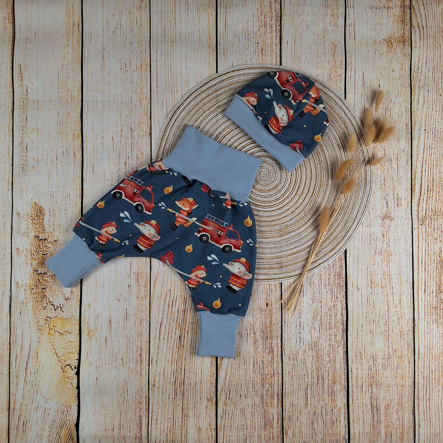 Newbornset Feuerwehr Waldtiere Gr. 56/62