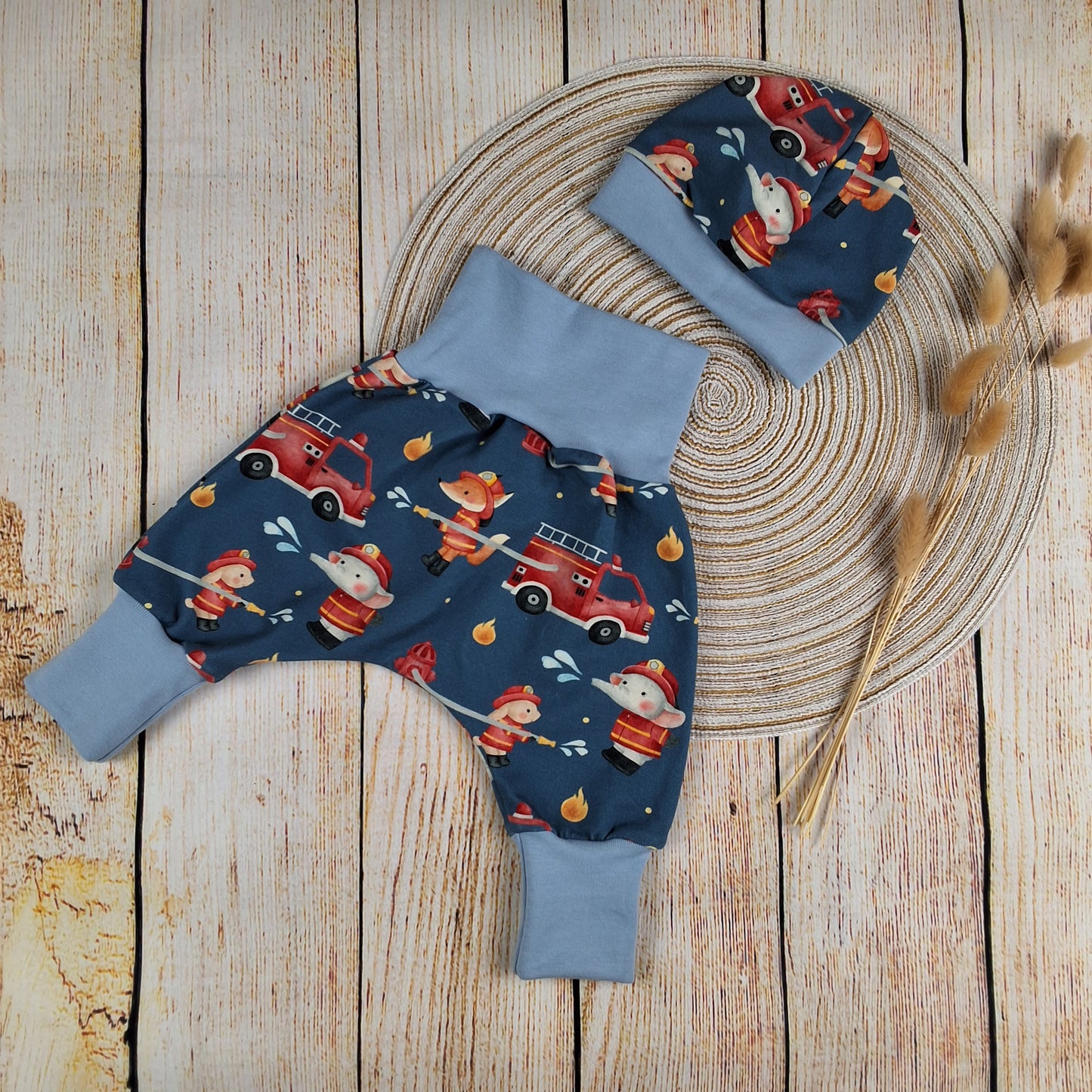 Newbornset Feuerwehr Waldtiere Gr. 56/62