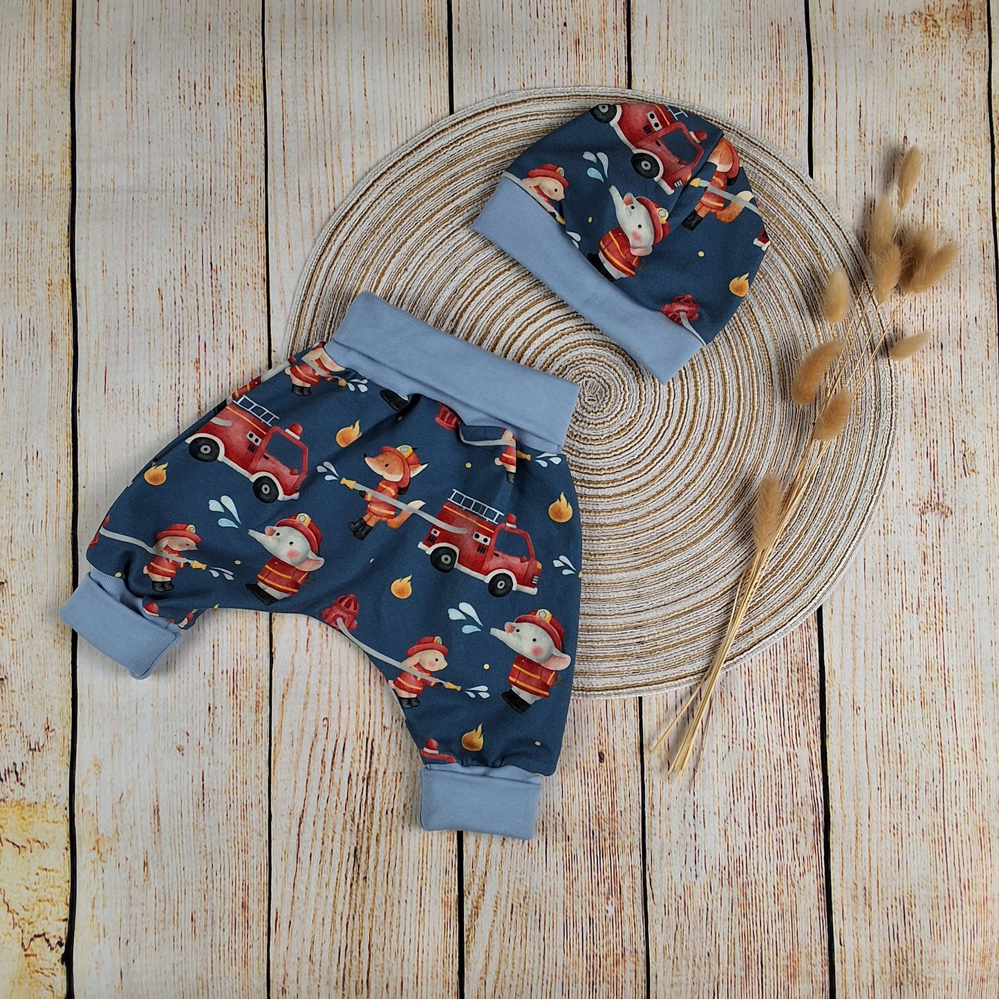 Newbornset Feuerwehr Waldtiere Gr. 56/62