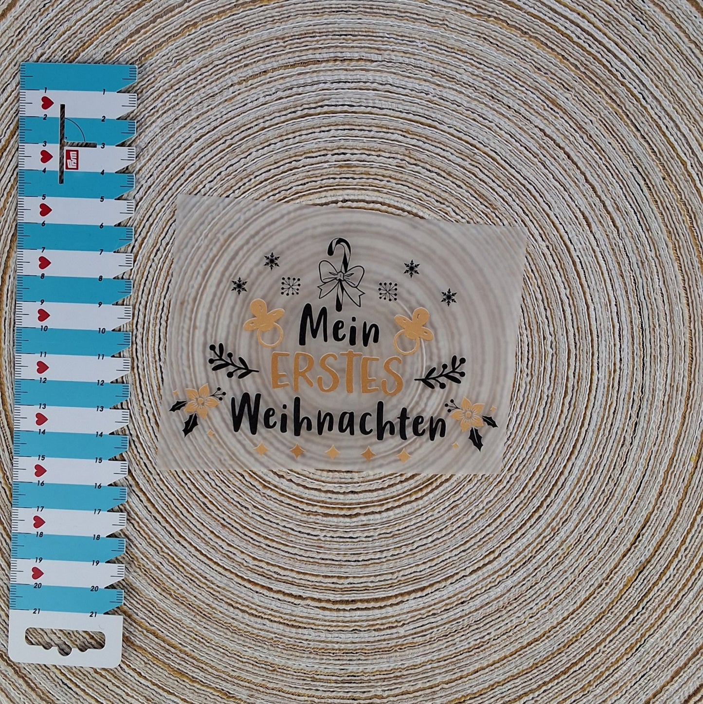 Bügelbild "Mein Erstes Weihnachten" (Zuckerstange)