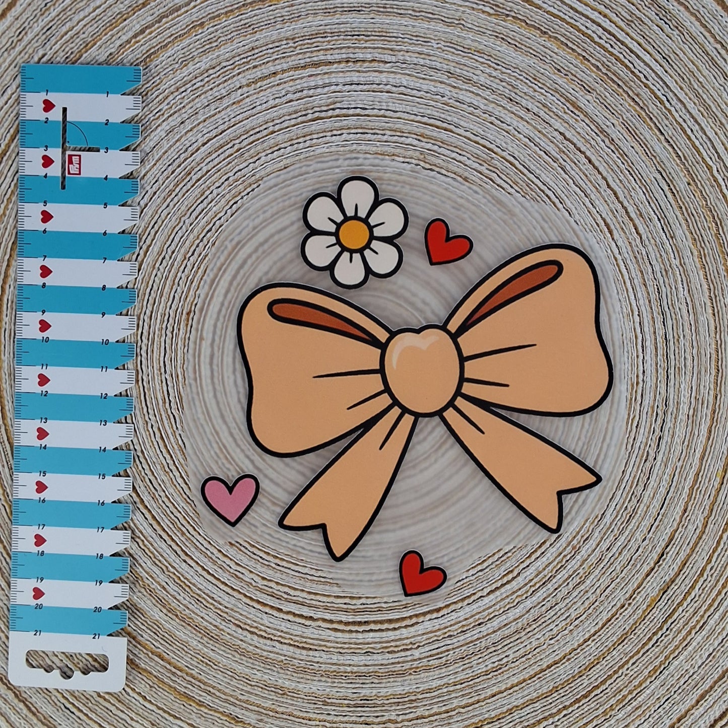 Bügelbild "Gelbe Schleife"