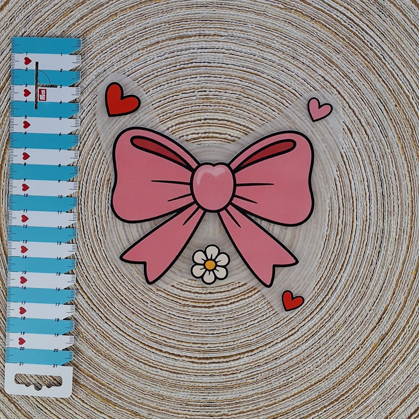 Bügelbild "Rosa Schleife"