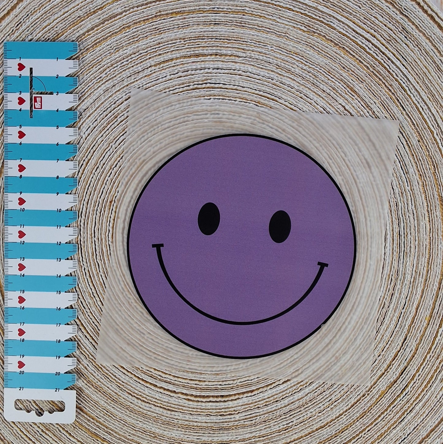 Bügelbild "Lila Smiley"