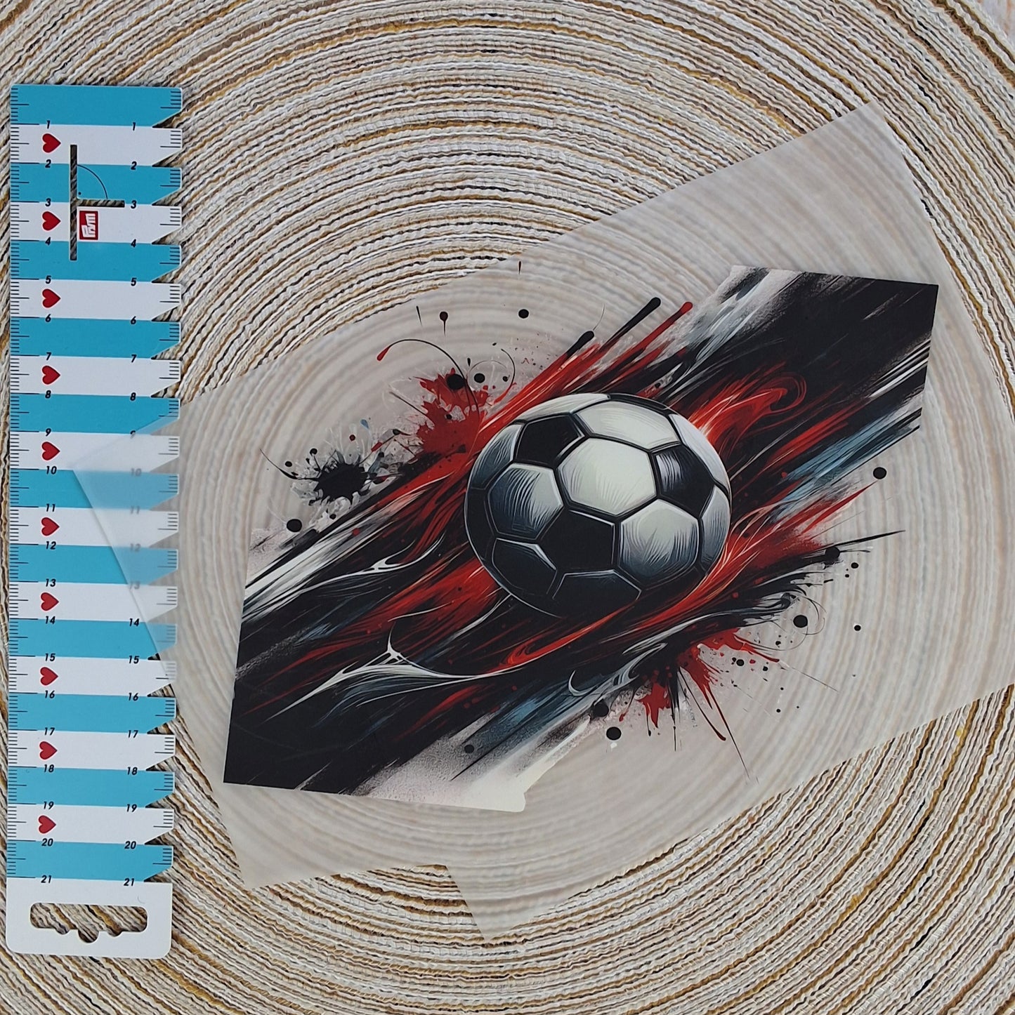 Bügelbild "Fußball mit Farben"
