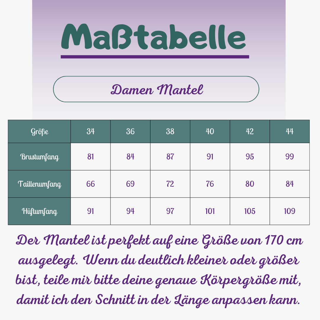 Walkmantel Damen – handgefertigt aus 100% Schurwolle | Kurz oder lang wählbar