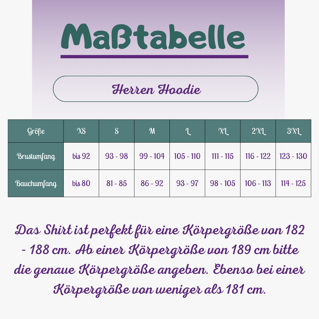 Hoodie Sweatshirt Herren - individuell - Gr. S bis 3XL
