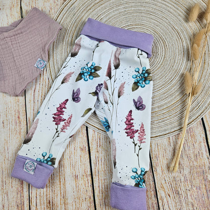 Babyset Flower Power mit Leggings und Dreieckstuch