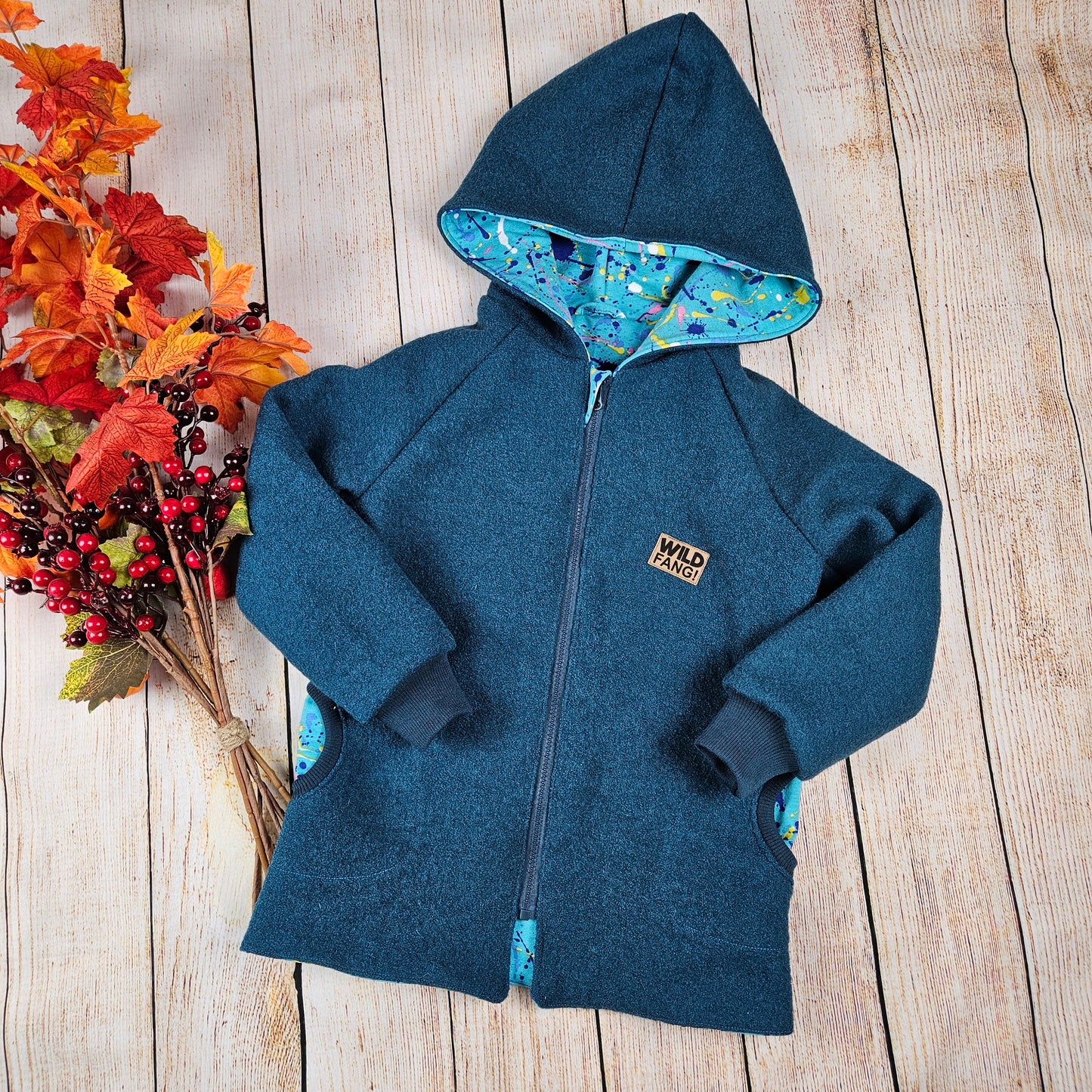Handgefertigte Walkjacke für Kinder – Wunschdesign, mitwachsend & aus 100 % Schurwolle