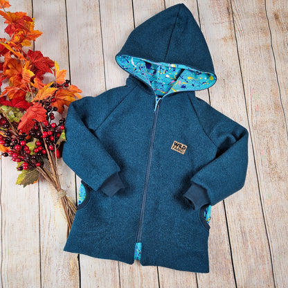 Handgefertigte Walkjacke für Kinder – Wunschdesign, mitwachsend & aus 100 % Schurwolle
