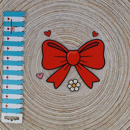 Bügelbild "Rote Schleife"