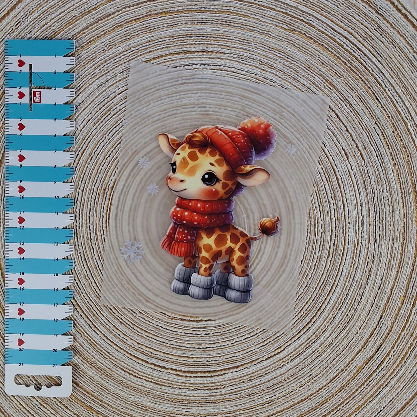 Bügelbild "Giraffe mit Schal"