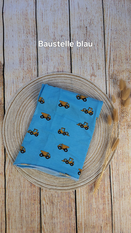 Baumwolljersey Röllchen 0,5 Meter Baustelle gelb