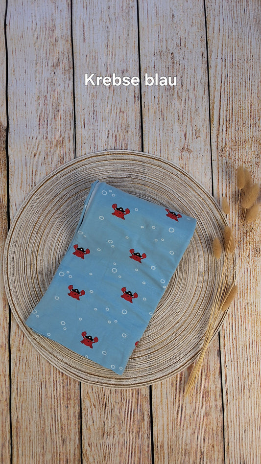 Baumwolljersey Röllchen 0,5 Meter Krebse