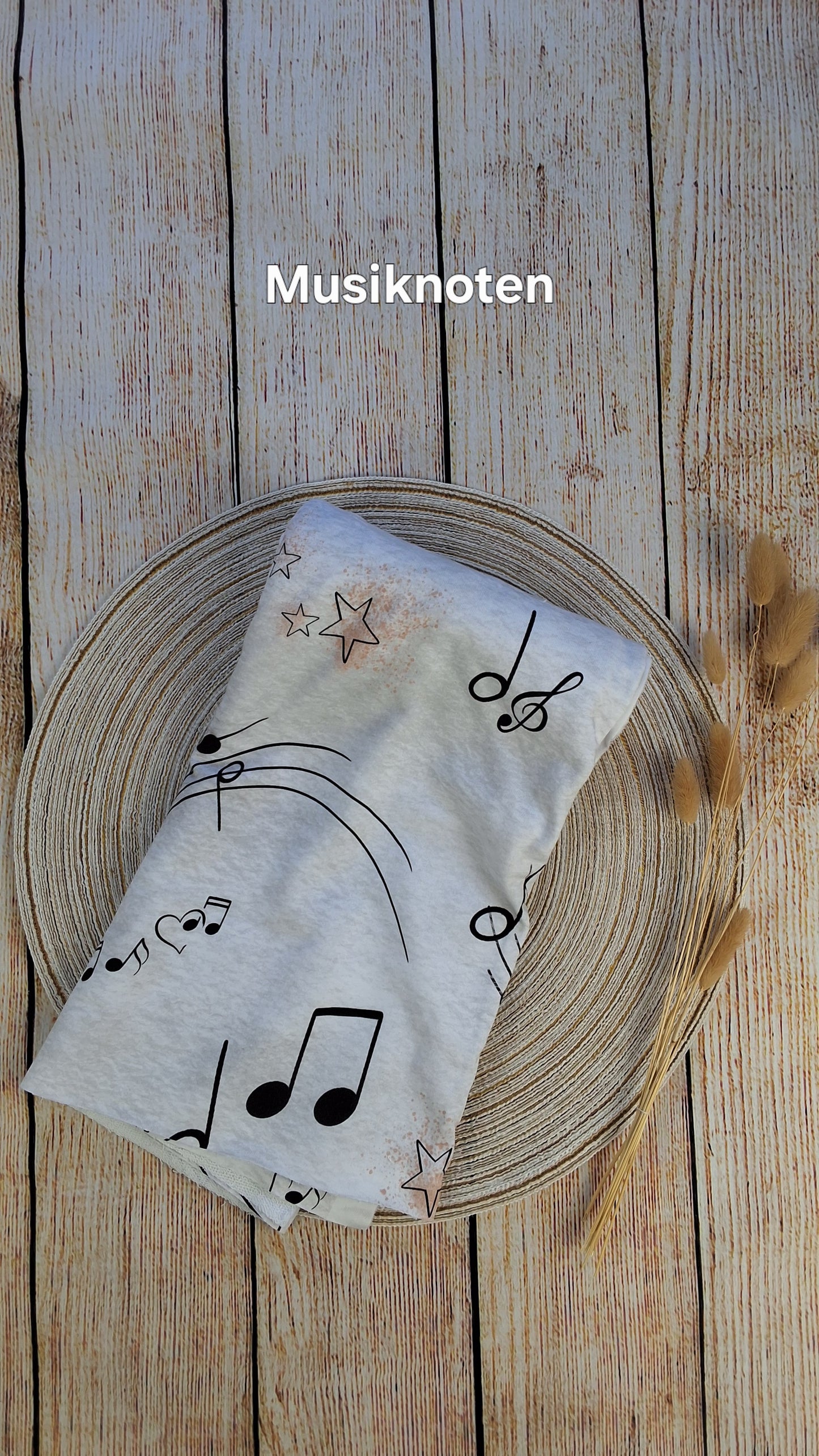 French Terry Röllchen 0,5 Meter Musiknoten
