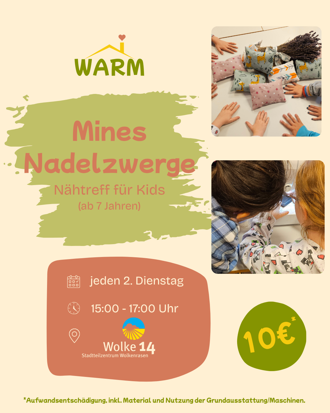 Mines Nadelzwerge - Nähtreff für Kids ab 7 Jahre