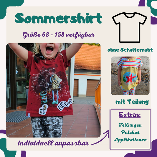 Sommershirt - individuell - Gr. 68 bis 158